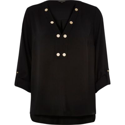 Black popper blouse
